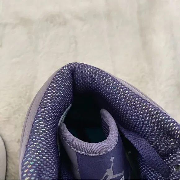 Air Jordan 1 Retro (GS) ‘Daybreak’ Nike Purple Lace Suede High-Top Sneakers 7Y - Picture 9 of 15